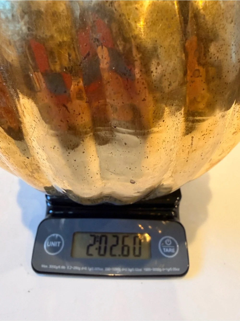 BEAU! Heavy Hammered Brass (2lbs) Solid Brass Decorative Vase Table Decor